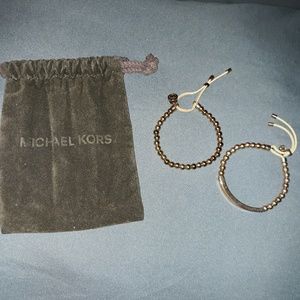 Michael Kors Set of 2 Beaded Rose Gold Bracelets